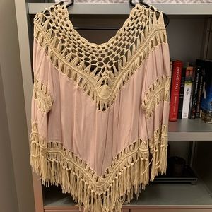 Bohemian top with fringe